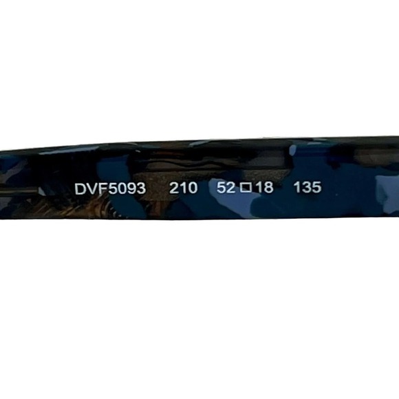 Diane Von Furstenberg Eyeglasses Frames DVF5093 210 Blue Tortoise 52-18-135 - Picture 3 of 14